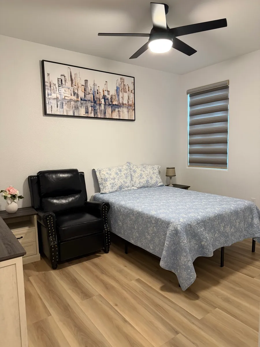 Private resident bedroom at At Home Comfort Assisted Living