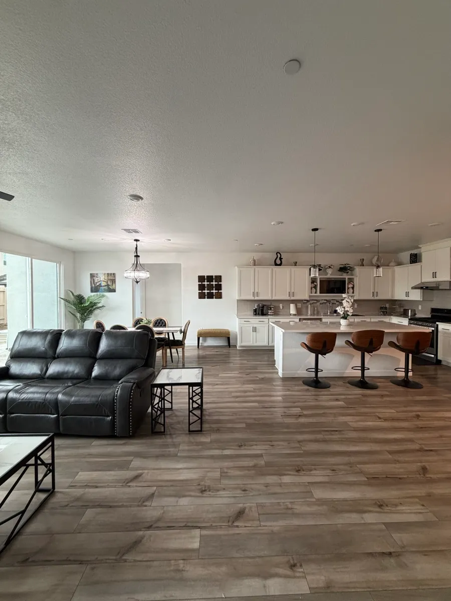 Warm living room inside At Home Comfort Assisted Living in Manteca