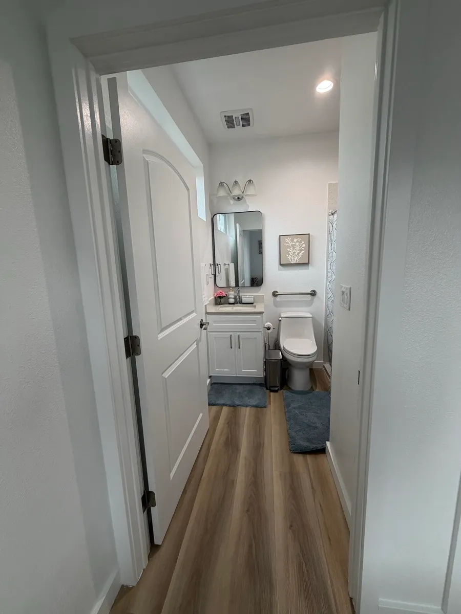 Clean private bathroom inside the home